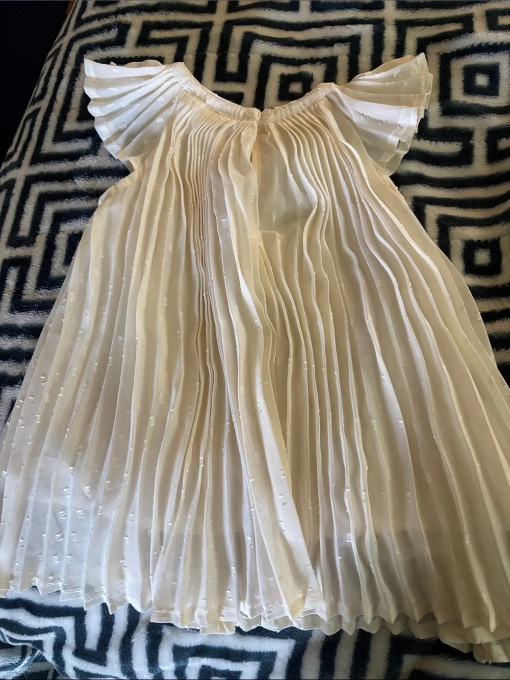 GAP Cream Pleated Baby Dress